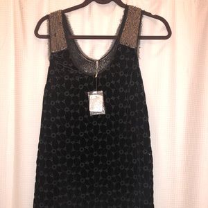 Free People black velvet dress NWT size 2
